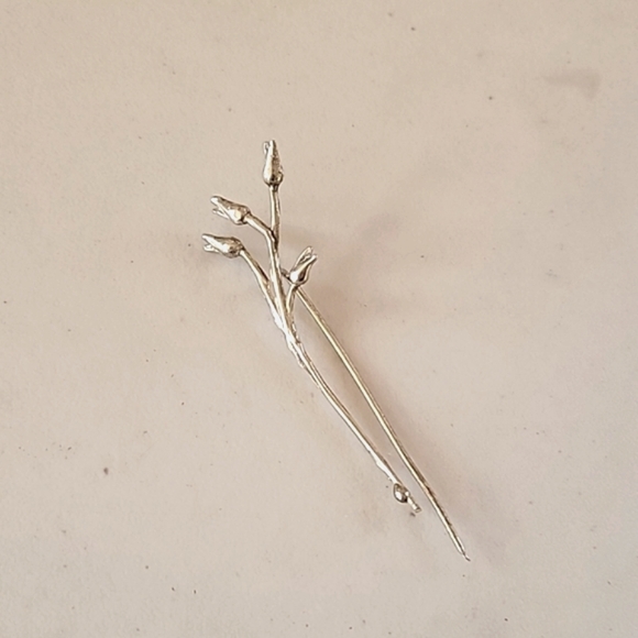 Vintage Silver Tree Branch Hat or Scarf Pin - Picture 1 of 4